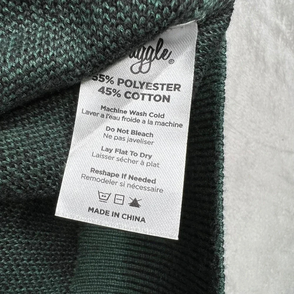 Waggle Migration Wildknit Sweater Mens 2XL Green Black Duck Graphic Crewneck‎